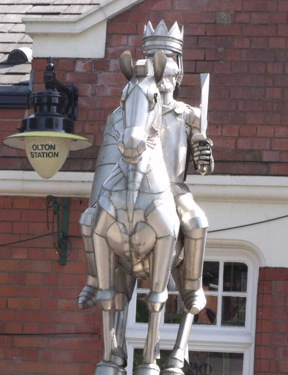 Saxon King on Horse - the Olton Interchange sculpture